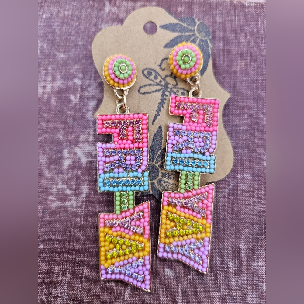 Dangle Metal Fri-Yay Earrings
